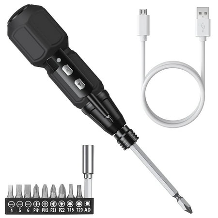 Electric Screwdriver Sets Automatic Home Repair Tool Kit Motorized Screwdriver with LED Lights and USB Cable Black
Electric Screwdriver Sets Automatic Home Repair Tool Kit Motorized Screwdriver with LED Lights and USB Cable Black