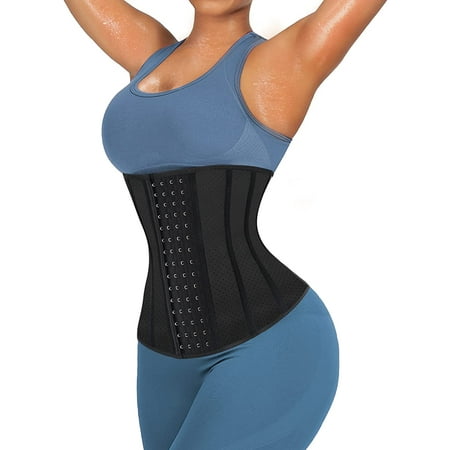 

Eleady Women Neoprene Sweat Band Body Shaper Slim Workout Girdle Waist Trainer Cincher Corset Tummy Control Belt (Black X-Large)