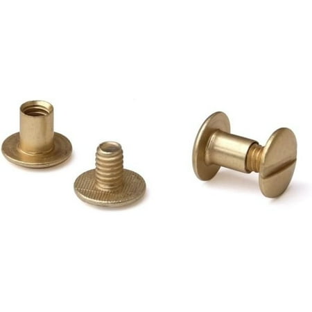 MYXIO Chicago Screw and Post Sets - 1/4 inch Post Length - 3/16 inch Post Diameter - Antique Brass Aluminum Hardware Fasteners - 100 Screws with 100 Posts for Albums Scrapbooks - (100 Sets/Bx)
MYXIO Chicago Screw and Post Sets - 1/4 inch Post Length - 3/16 inch Post Diameter - Antique Brass Aluminum Hardware Fasteners - 100 Screws with 100 Posts for Albums Scrapbooks - (100 Sets/Bx)