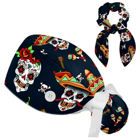 Working Cap with Buttons and Sweatband Scrub Hat Bouffant Caps with Scrunchie Skull Tie Back Hats
Working Cap with Buttons and Sweatband Scrub Hat Bouffant Caps with Scrunchie Skull Tie Back Hats