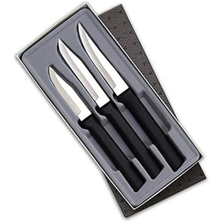 Rada Cutlery Paring Knife Set 3 Knives Blades Stainless Steel Resin Made in The USA 2-1/2” 3-1/4” Black Handle
Rada Cutlery Paring Knife Set 3 Knives Blades Stainless Steel Resin Made in The USA 2-1/2” 3-1/4” Black Handle