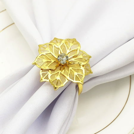 SPRING PARK 6Pcs Alloy Napkin Rings with Hollow Flower Napkin Holder Adornment Exquisite Napkins Rings Set Rhinestone Thanksgiving Napkin Rings for Wedding Banquet Dinner Decor Favor
SPRING PARK 6Pcs Alloy Napkin Rings with Hollow Flower Napkin Holder Adornment Exquisite Napkins Rings Set Rhinestone Thanksgiving Napkin Rings for Wedding Banquet Dinner Decor Favor