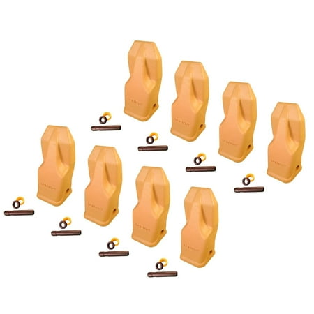 8 - Heavy Duty Abrasion Loader Bucket Teeth w Pins - J250HDAL Fits Cat J250