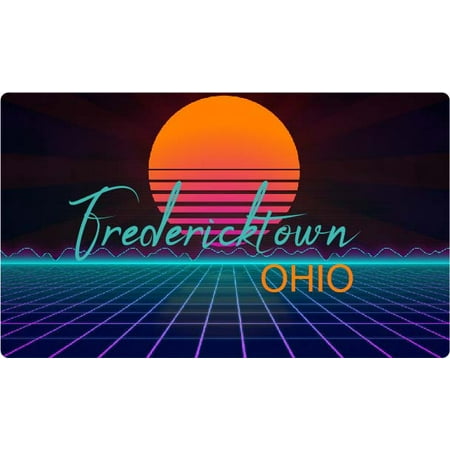 Fredericktown Ohio 4 X 2.25-Inch Fridge Magnet Retro Neon Design