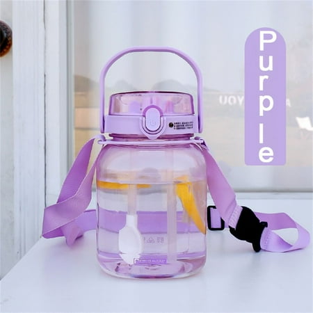 Cute Summer With Shoulder Strap Portable Big Belly Pot Sports Bottle with Straw Kids Water Cup Large-capacity Water Bottle PURPLE
Cute Summer With Shoulder Strap Portable Big Belly Pot Sports Bottle with Straw Kids Water Cup Large-capacity Water Bottle PURPLE
