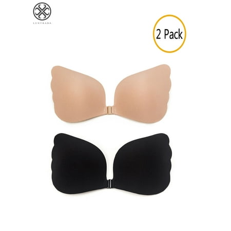 Luxtrada Strapless Self Adhesive Bra Push Up Invisible Bras for Women Suit For Dress Wedding Party (2pcs_Black+Skin D Cup)
Luxtrada Strapless Self Adhesive Bra Push Up Invisible Bras for Women Suit For Dress Wedding Party (2pcs_Black+Skin D Cup)
