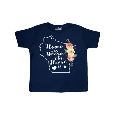 Inktastic Wisconsin Home is Where The Heart is with Watercolor Floral Gift Toddler Toddler Girl T-Shirt
Inktastic Wisconsin Home is Where The Heart is with Watercolor Floral Gift Toddler Toddler Girl T-Shirt