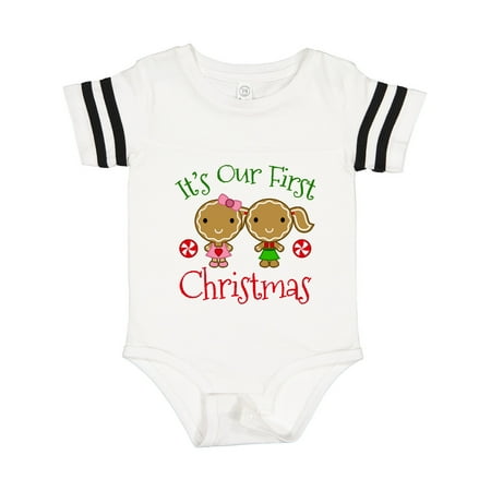 Inktastic Twins 1st Christmas Gingerbread Girls Gift Baby Girl Bodysuit