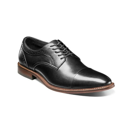 Stacy Adams Maddox Cap Toe Oxford Shoes Comfortable Black Smooth 25488-005