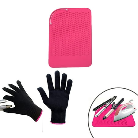 Dicasser Resistant Silicone Mat Pouch for Flat Iron Curling Iron Hot Hair Tools With Professional Heat Resistant Glove for Hair Styling Heat Blocking for Curling Flat Iron and Curling 3pcs
Dicasser Resistant Silicone Mat Pouch for Flat Iron Curling Iron Hot Hair Tools With Professional Heat Resistant Glove for Hair Styling Heat Blocking for Curling Flat Iron and Curling 3pcs