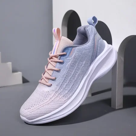 POKUJWomen Lightweight Breathable Flying Weave Running Shoes