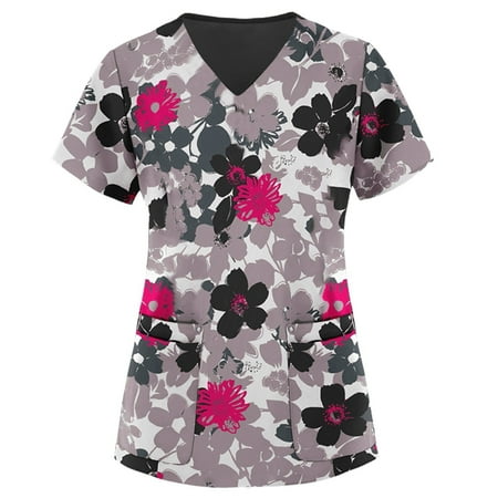 UDAXB Womens Nursing Scrub Tops Valentine s Day Love Heart Printed Working Uniform Short Sleeve V-Neck Workwear Blouse T-shirt with Pockets
UDAXB Womens Nursing Scrub Tops Valentine s Day Love Heart Printed Working Uniform Short Sleeve V-Neck Workwear Blouse T-shirt with Pockets