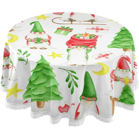 Hyjoy Christmas Tree Round Tablecloth Gnome Star Table Cloth Cover Mat Washable Polyester Table Covers Dining Decorative Holiday Home Picnic Party Wedding 60 inch
Hyjoy Christmas Tree Round Tablecloth Gnome Star Table Cloth Cover Mat Washable Polyester Table Covers Dining Decorative Holiday Home Picnic Party Wedding 60 inch