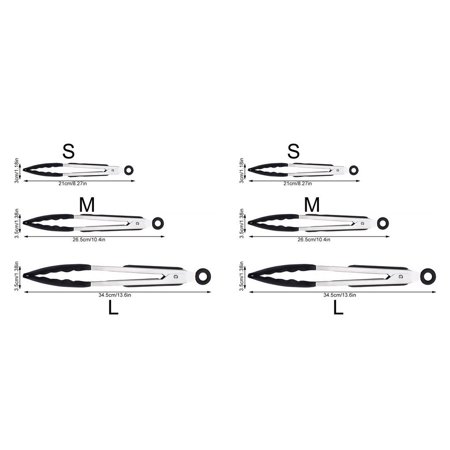 2pcs Non Stick Kitchen Tong with Silicone Tip Stainless Steel Cooking Grilling Steak BBQ Food Clip Black 7 Inches
2pcs Non Stick Kitchen Tong with Silicone Tip Stainless Steel Cooking Grilling Steak BBQ Food Clip Black 7 Inches