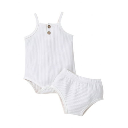 Genuiskids Newborn Baby Girl Boy Romper Pants Outfits Solid Color Sleeveless Button Sling Playsuit + Elastic Waist Triangle Short Pants Set Summer Clothing
Genuiskids Newborn Baby Girl Boy Romper Pants Outfits Solid Color Sleeveless Button Sling Playsuit + Elastic Waist Triangle Short Pants Set Summer Clothing