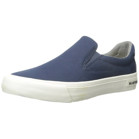 SeaVees Mens hawthorne Fabric Low Top Slip On Fashion True Navy Size 12.0