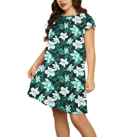 Glonme Women Night Gowns Floral Printed Oversized Sleep Dress Crew Neck Plus Size Nightgowns Home Breathable Sleepwear Soft Short Sleeve Pajama Green 2XL
Glonme Women Night Gowns Floral Printed Oversized Sleep Dress Crew Neck Plus Size Nightgowns Home Breathable Sleepwear Soft Short Sleeve Pajama Green 2XL