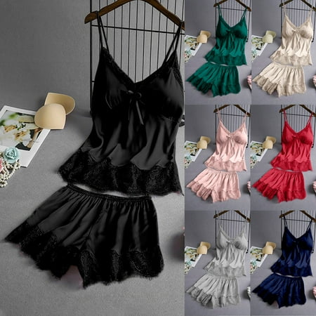 Rong Yun Women V-Neck Eyelash Silk Lace Sexy Stain Camisole Pajamas Bowknot Shorts Set(Buy 2 Get 1 Free)
Rong Yun Women V-Neck Eyelash Silk Lace Sexy Stain Camisole Pajamas Bowknot Shorts Set(Buy 2 Get 1 Free)