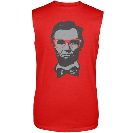 Abraham Lincoln Geek Glasses Sleeveless T-Shirt