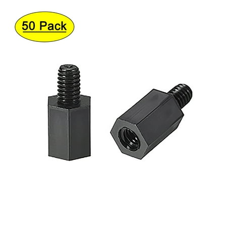 M4x8mm+6mm Male to Female Hex Nylon Spacer Standoff 50pcs
