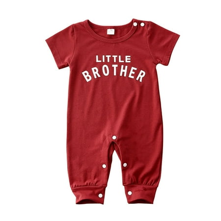CIYCuIT Newborn Baby Boy Romper Clothe Little Brother Romper Short Sleeve Jumpsuits One Piece Outfit
CIYCuIT Newborn Baby Boy Romper Clothe Little Brother Romper Short Sleeve Jumpsuits One Piece Outfit