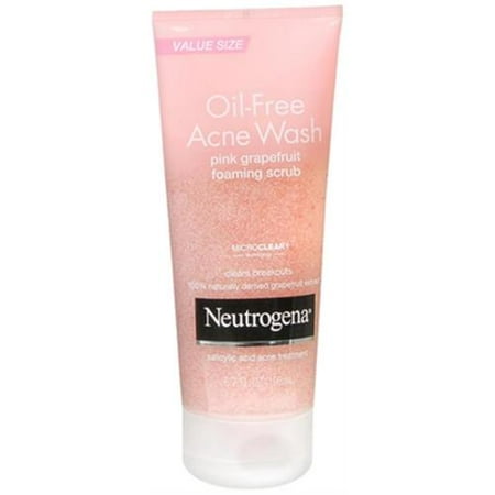 Neutrogena Oil-Free Acne Wash Pink Grapefruit Foaming Scrub 6.70 oz (Pack of 2)