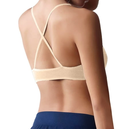 nsendm Bralette Lingerie Wireless Bra Deep Up Underwear Cup V Style Women Push Sleep Romper Women Christmas Underwear Beige Small