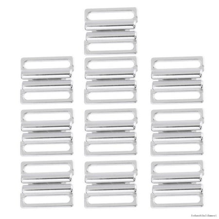 Prettyia 10 Pcs Alloy Bra Strap Adjuster Slider Hook Lingerie Sewing Crafts