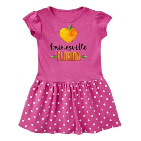 Inktastic Gainesville Florida Orange in Heart Gift Baby Girl Dress