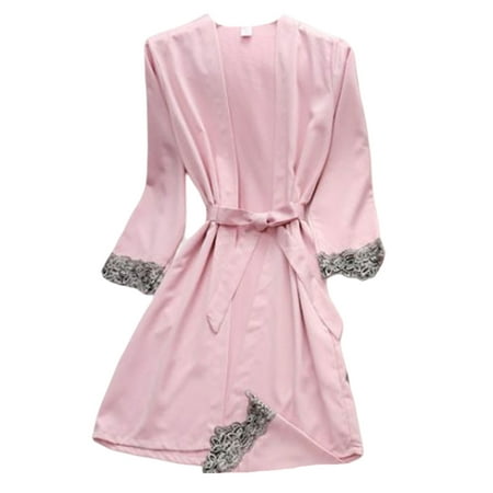 Grianlook Ladies Pajamas Set 5 Pieces Nightgowns V Neck Robe Women Lounge Bathrobe Belted Long Sleeve Sleepwear Pink XL
Grianlook Ladies Pajamas Set 5 Pieces Nightgowns V Neck Robe Women Lounge Bathrobe Belted Long Sleeve Sleepwear Pink XL