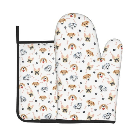 Vsdgher Cute Cartoon Dogs Oven Mitts and Pot Holders 2 pcs Set High Heat Resistant Kitchen Oven Glove for Baking and Cooking
Vsdgher Cute Cartoon Dogs Oven Mitts and Pot Holders 2 pcs Set High Heat Resistant Kitchen Oven Glove for Baking and Cooking