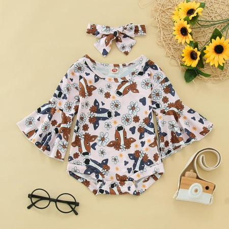 ZMHEGW Toddler Fall Outfits Girls Winter Long Sleeve Cartoon Cow Flower Prints Romper Bodysuit With Headband 2Pcs Clothes Set Pink Outfits Set
ZMHEGW Toddler Fall Outfits Girls Winter Long Sleeve Cartoon Cow Flower Prints Romper Bodysuit With Headband 2Pcs Clothes Set Pink Outfits Set