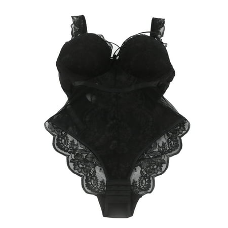 Lace Bodysuit Soft Stretchy Deep V Stylish Women One Piece Underwear For Wedding Night Honeymoon Black 75D
Lace Bodysuit Soft Stretchy Deep V Stylish Women One Piece Underwear For Wedding Night Honeymoon Black 75D