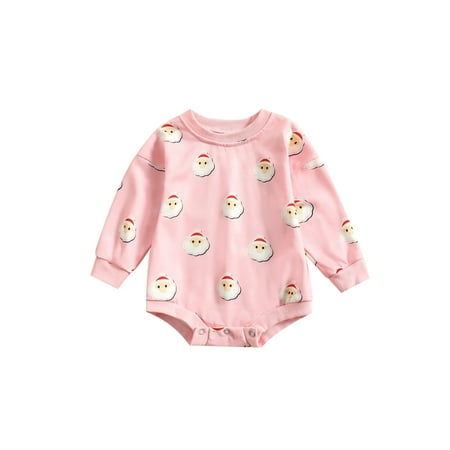 Qmyliery Infant Baby Girls Christmas Romper Santa Print Round Neck Long Sleeve Jumpsuits Autumn Winter Bodysuits 0-24 Months
Qmyliery Infant Baby Girls Christmas Romper Santa Print Round Neck Long Sleeve Jumpsuits Autumn Winter Bodysuits 0-24 Months
