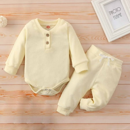 Leutsin Autumn Winter Girls Crew Neck Long Sleeve Casual Romper Pants Headband Suit