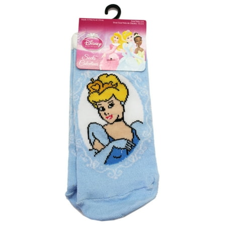 Disney Princess Cinderella Sky Blue Portrait Socks (1 Pair Size 6-8)