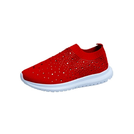 UKAP Womens Sneakers Slip On Flats Knit Upper Casual Shoes Non-Slip Walking Shoe Women Sock Sneaker Rhinestone Mesh Red 7
UKAP Womens Sneakers Slip On Flats Knit Upper Casual Shoes Non-Slip Walking Shoe Women Sock Sneaker Rhinestone Mesh Red 7
