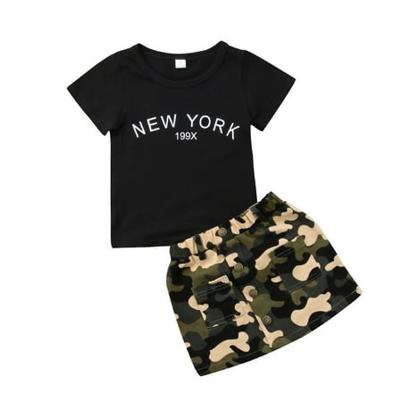 Douhoow Kids Baby Girl Short Sleeve T-shirt Mini Camouflage Skirt Summer 2 Pcs Clothes Set
Douhoow Kids Baby Girl Short Sleeve T-shirt Mini Camouflage Skirt Summer 2 Pcs Clothes Set