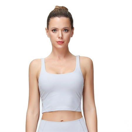Yoga Sports Bra Slim Women with Chest Pads Stretch Breathable Fitness Top Silver Grey S
Yoga Sports Bra Slim Women with Chest Pads Stretch Breathable Fitness Top Silver Grey S