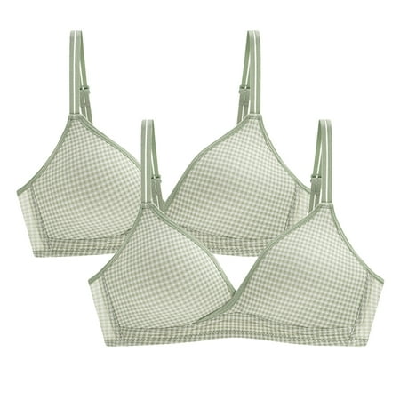 Yuelianxi 2PCs Women Fashion Simple Lattice Plaid Adjustable Shoulder Strap Underwire Underwear Bra
Yuelianxi 2PCs Women Fashion Simple Lattice Plaid Adjustable Shoulder Strap Underwire Underwear Bra