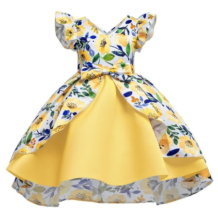 ZIZOCWA Girls Summer Dresses Size 7 Child Girls Fly Sleeve Pageant Dress Birthday Party Kids Floral Prints Bowknot Gown Princess Dress Tween Dresses W Yellow110
ZIZOCWA Girls Summer Dresses Size 7 Child Girls Fly Sleeve Pageant Dress Birthday Party Kids Floral Prints Bowknot Gown Princess Dress Tween Dresses W Yellow110