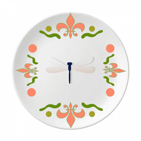 Dragonfly Symmery Cartoon Flower Ceramics Plate Tableware Dinner Dish