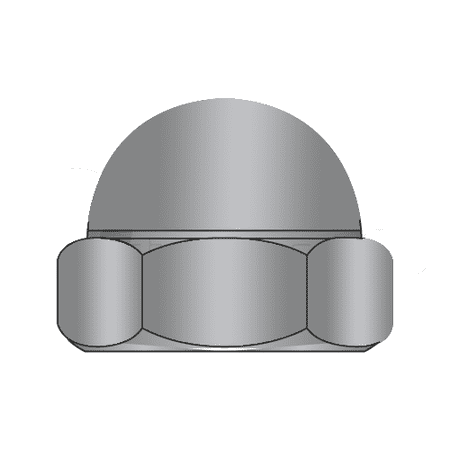 3/4-10 Closed End Acorn Nuts / Low Crown / Steel / Black Oxide (Quantity: 100 pcs)