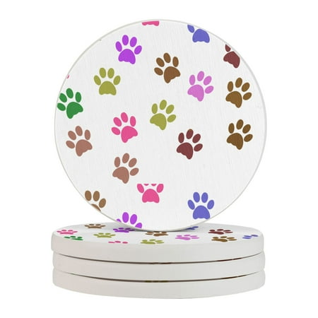 Circular Drink Coasters Set Golden Glitter Dog Paw Print Beautiful Home Decor Diatomite Heat-Resistant Diatomite Protect Table Countertop
Circular Drink Coasters Set Golden Glitter Dog Paw Print Beautiful Home Decor Diatomite Heat-Resistant Diatomite Protect Table Countertop