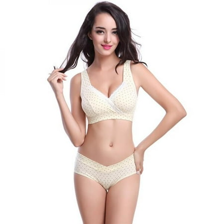 50% Off Clear! Women Soft Feeding Nursing Breastfeeding Maternity Bra Dot Crossover Comfort Underwear