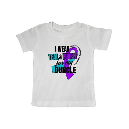 Inktastic Suicide Prevention I Wear Teal and Purple for My Guncle Gift Baby Boy or Baby Girl T-Shirt
Inktastic Suicide Prevention I Wear Teal and Purple for My Guncle Gift Baby Boy or Baby Girl T-Shirt