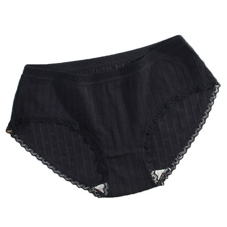Qcmgmg Cotton Solid Briefs Underwear for Women Mid Waisted Breathable Seamless Lace Panties Black M
Qcmgmg Cotton Solid Briefs Underwear for Women Mid Waisted Breathable Seamless Lace Panties Black M