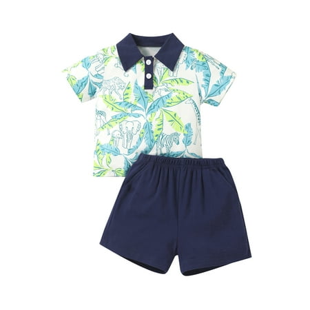 Liliz Baby Boy Cartoon Print Lapel Short Sleeve Neck Button Tops + High Waist Stretch Shorts Set
Liliz Baby Boy Cartoon Print Lapel Short Sleeve Neck Button Tops + High Waist Stretch Shorts Set