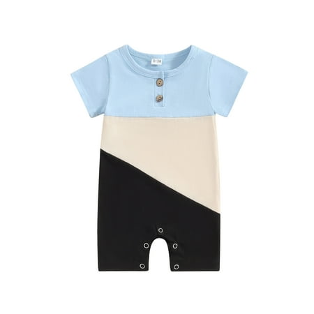 Qtinghua Newborn Infant Baby Girl Boy Romper Contrast Color Buttons Short Sleeve Jumpsuits Bodysuits Summer Casual Clothes
Qtinghua Newborn Infant Baby Girl Boy Romper Contrast Color Buttons Short Sleeve Jumpsuits Bodysuits Summer Casual Clothes