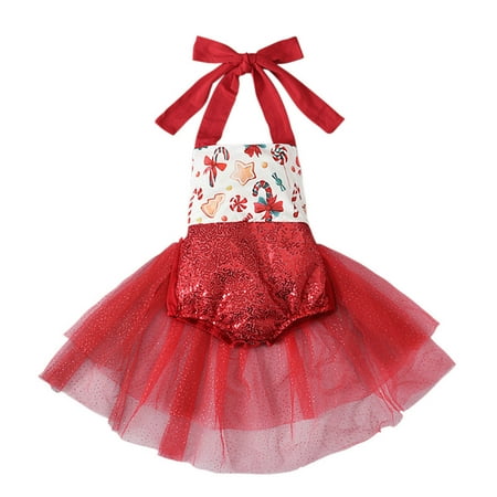 Ozmmyan Christmas Toddler Clothes Girls Christmas Sleeveless Halter Sequined Mesh One-piece Romper Dress on Clearance
Ozmmyan Christmas Toddler Clothes Girls Christmas Sleeveless Halter Sequined Mesh One-piece Romper Dress on Clearance